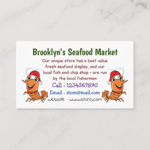 Cute happy Christmas shrimp cartoon illustration Business Card