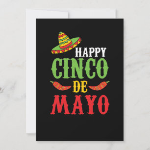 Cute Happy Cinco De Mayo Invitation