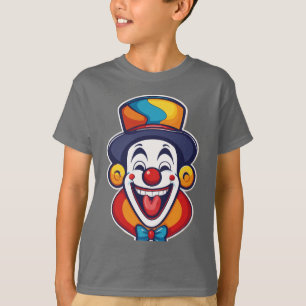Cute Happy Clown Kids Logo T-Shirt