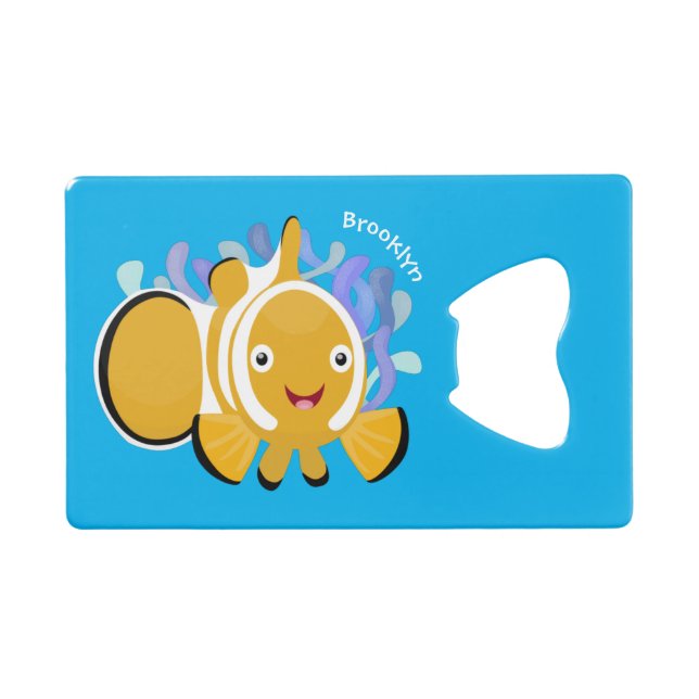 Cute happy clownfish anenome cartoon (Front (Horizontal))