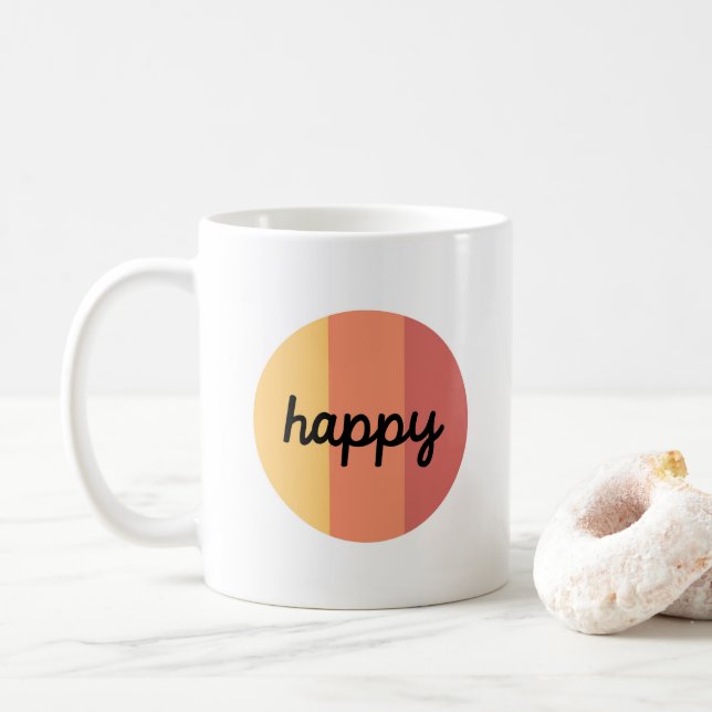 Cute Happy Coffee Mug (With Donut)