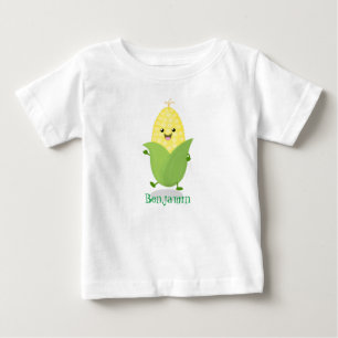 Cute happy corn cartoon illustration baby T-Shirt