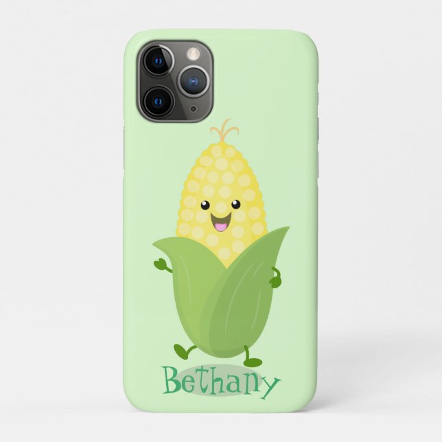Cute happy corn cartoon illustration Case-Mate iPhone case (Back)