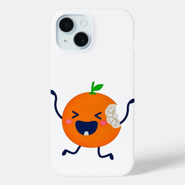 Cute Happy Dancing Orange iPhone Case - Funny Kawa (Back)