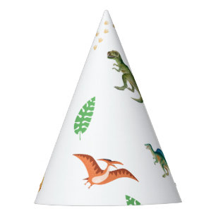 Cute Happy Dinosaur Birthday Party Paper Party Hat