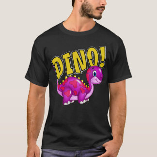Cute Happy Dinosaur Purple Dino T-Shirt