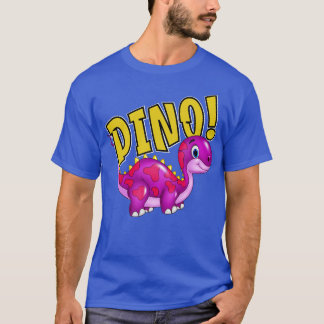Cute Happy Dinosaur Purple Dino T-Shirt