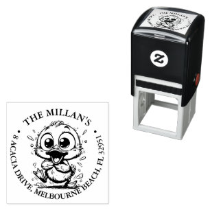 Cute Happy Duck theme Self-inking Stamp