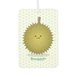 Cute happy durian cartoon illustration car air freshener