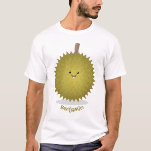 Cute happy durian cartoon illustration T-Shirt