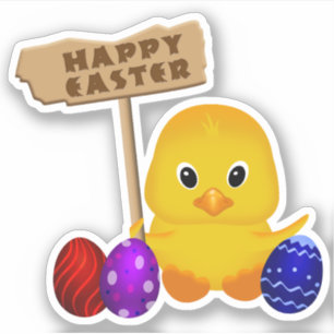 Cute Happy Easter Baby Chick