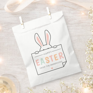 Cute Happy Easter Bunny Ears Favour Bags