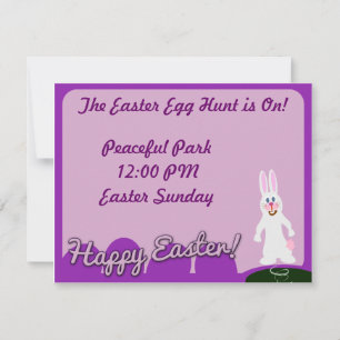 Cute Happy Easter Bunny Holiday Card