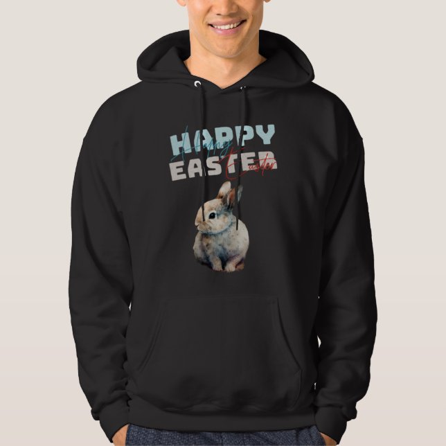 cute happy Easter bunny Hoodie (Front)