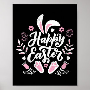 Cute Happy Easter Bunny Poster