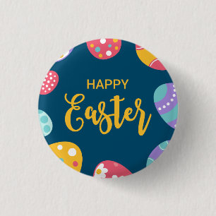 Cute Happy Easter Button