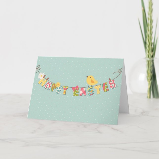 Cute Happy Easter Card (Front)