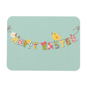 Cute Happy Easter Card Magnet