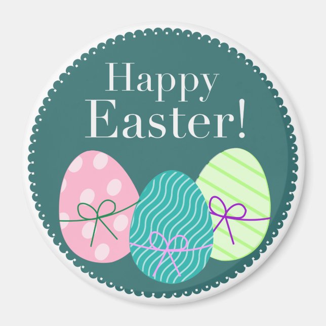 Cute Happy Easter Classic Round  Magnet (Front)