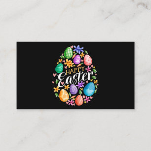 Cute Happy Easter Day Easter Eggs Bunny Rabbit Eas Business Card