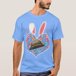 Cute Happy Easter Day Heart Bunny Zoo Keeper Eggs  T-Shirt