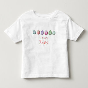 Cute Happy Easter Egg Pastel Colours Toddler T-Shirt