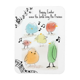 CUTE Happy Easter, even the birds sing Magnet