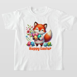 Cute Happy Easter fox T-Shirt