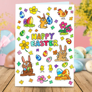 Cute Happy Easter greeting  Card
