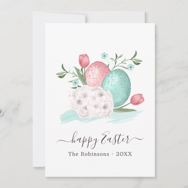 Cute Happy Easter Greeting Holiday Card (Front)