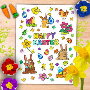 Cute Happy Easter Postcard
