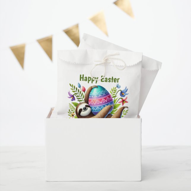 Cute Happy Easter sloth  Favour Bags (Party)
