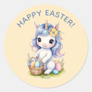 Cute Happy Easter Unicorn Sticker