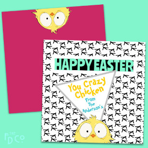 Cute “Happy Easter You Crazy Chicken”   Easter  Holiday Card