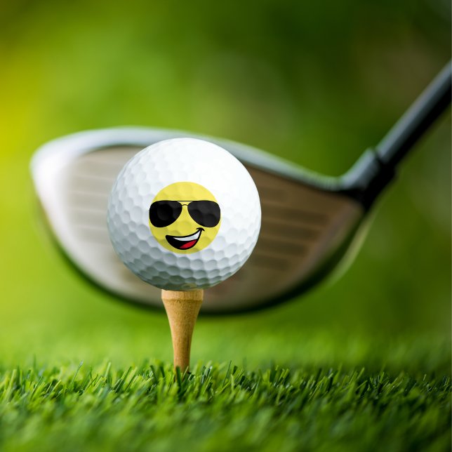 Cute Happy Face & Aviator Glasses,Fun Golf Balls (Creator Uploaded)