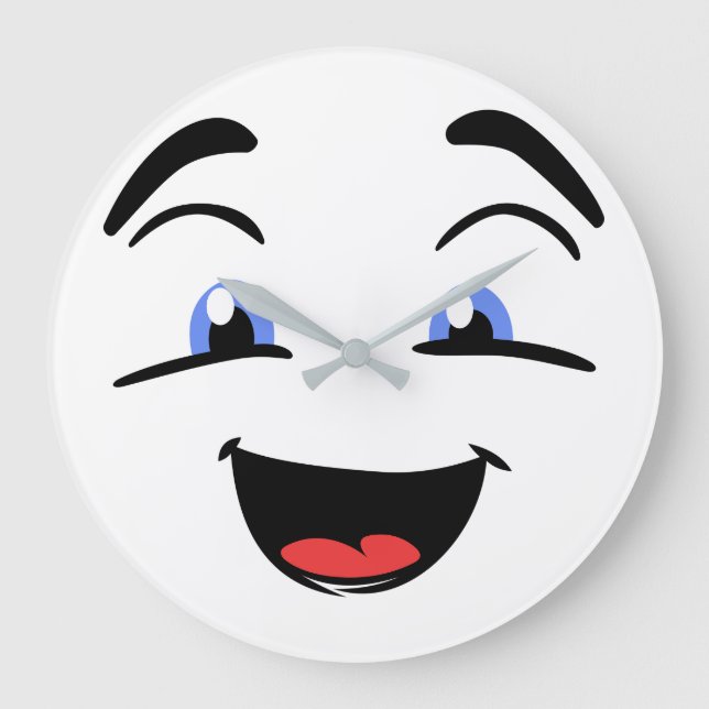 Cute Happy Face Large Clock (Front)