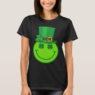 Cute Happy Face Leprechaun  St Patricks Day Irish  T-Shirt