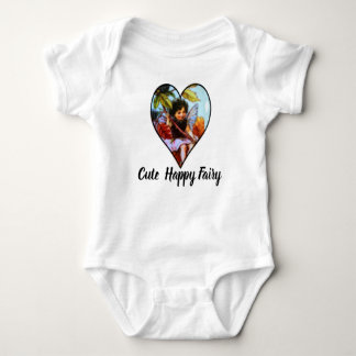Cute Happy Fairy Sitting In a Tree Baby Bodysuit