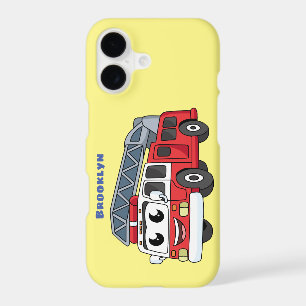 Cute happy fire engine cartoon