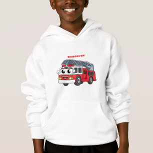 Cute happy fire engine cartoon