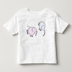 Cute Happy Flipping Elephants Toddler T-Shirt