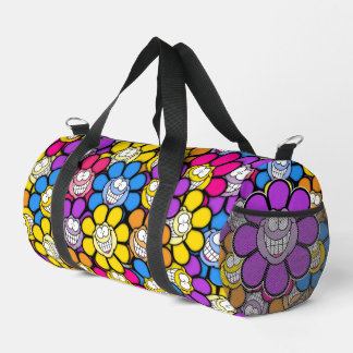 Cute Happy Flowers Screwball Graphics Duffle Bag