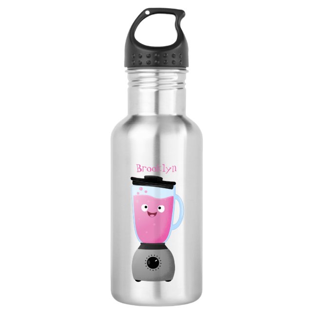 Cute happy food blender kitchen appliance cartoon 532 ml water bottle (Front)