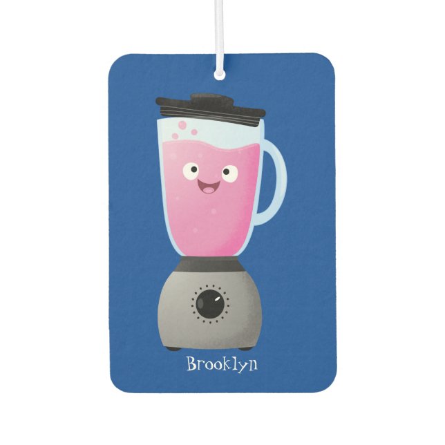 Cute happy food blender kitchen appliance cartoon car air freshener (Front)