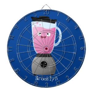 Cute happy food blender kitchen appliance cartoon dartboard