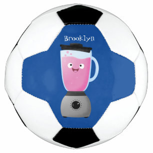 Cute happy food blender kitchen appliance cartoon football