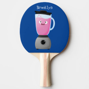 Cute happy food blender kitchen appliance cartoon ping pong paddle