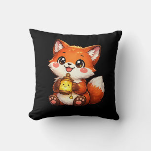 Cute Happy Fox Kawaii Cushion Pillow