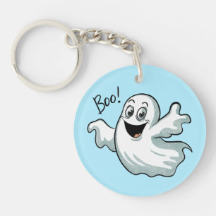 Cute Happy Ghost Key Ring
