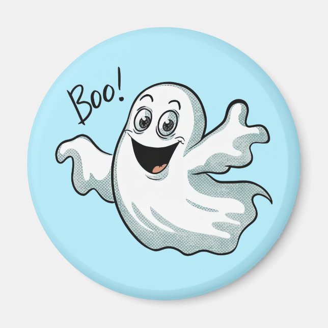 Cute Happy Ghost Magnet (Front)